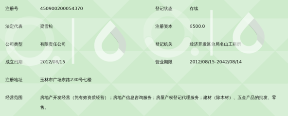 玉林市京桂房地产开发有限公司房地产信息咨询指南